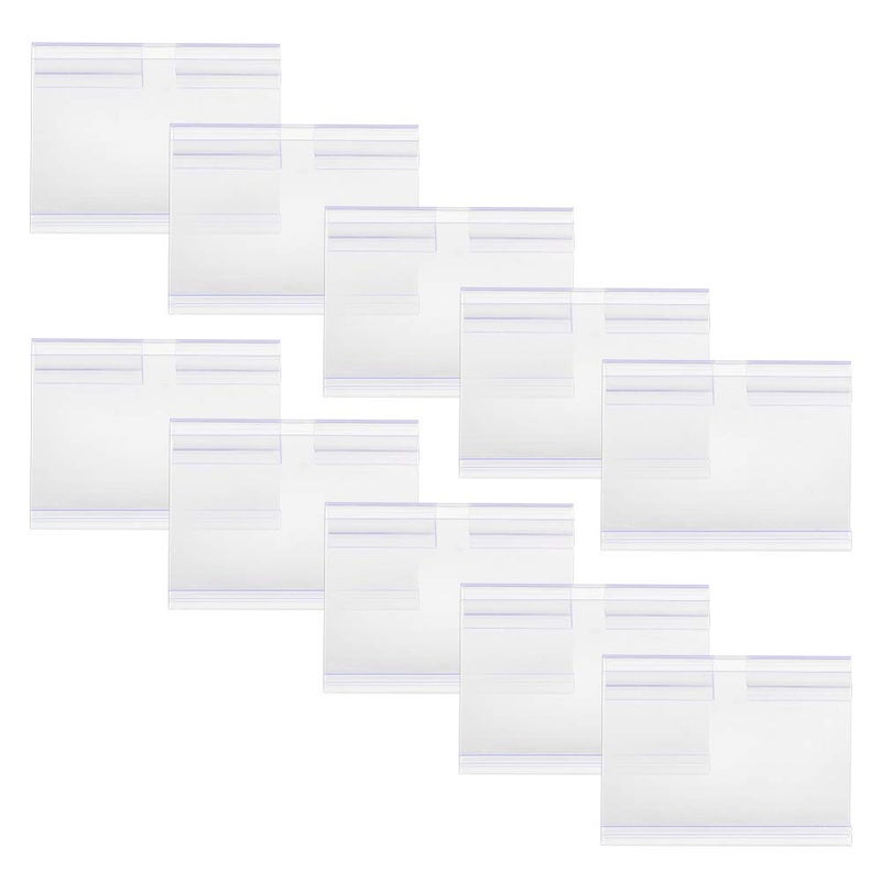 IRCHLYN Plastic Label Holder Clear Tag Merchandise Sign Display Holder for Supermarket Shop IRCHLYN 80 Pcs (6cm x 4cm) - Image 1